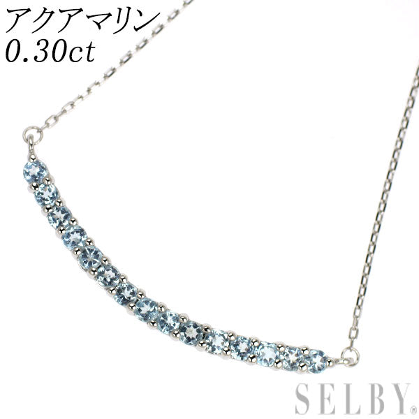 GSTV Pt950/ Pt850 アクアマリン ペンダントネックレス 0.30ct