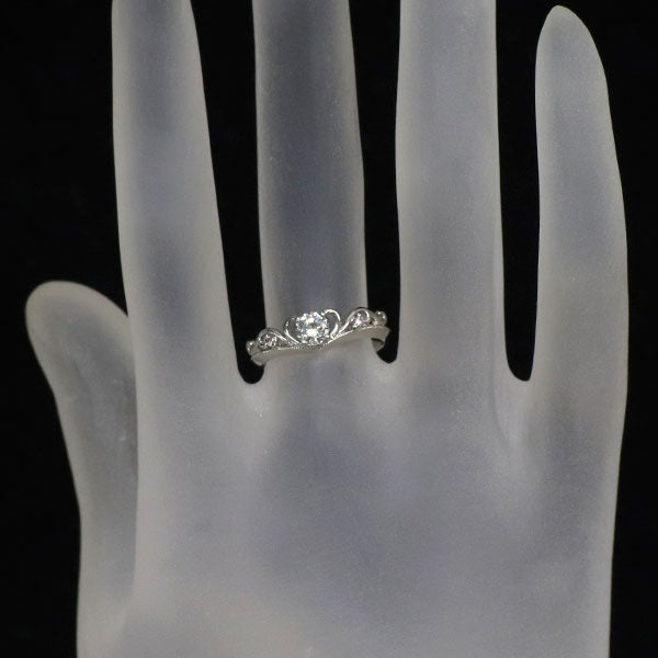 Pt900 ダイヤモンド リング 0.305ct PD0.02ct