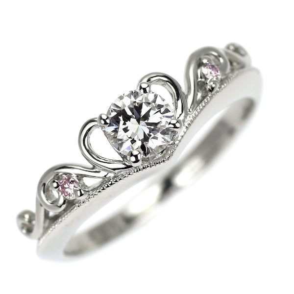 Pt900 ダイヤモンド リング 0.305ct PD0.02ct
