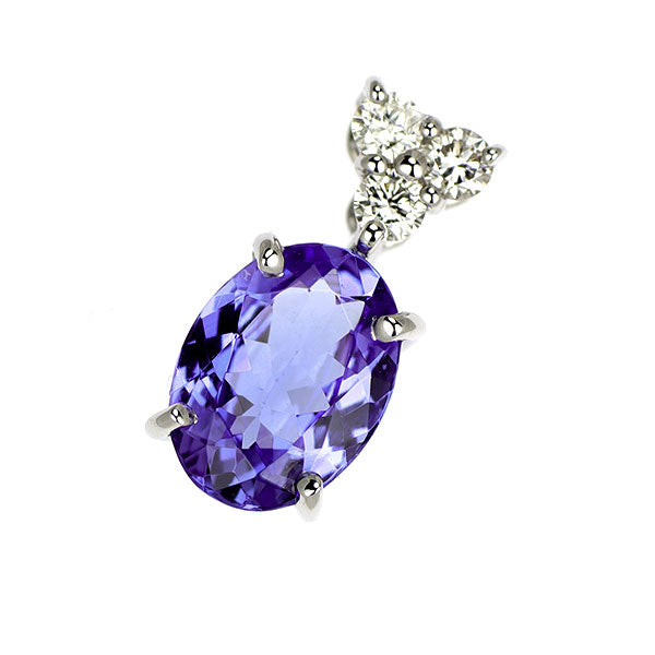 Pt900 タンザナイト ダイヤモンド ペンダントトップ 0.96ct