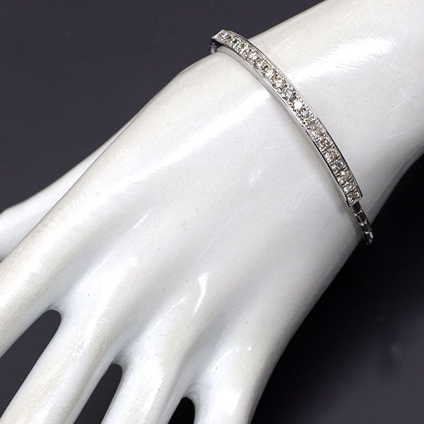 Pt900/ Pt850 ダイヤモンド ブレスレット 2.00ct 伸縮式