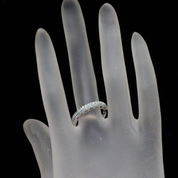 K18WG アイスブルー/カラーレス ダイヤモンド リング 0.50ct