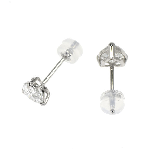 新品 Pt900 ハートシェイプ ダイヤモンド ピアス 1.213ct E/F SI2