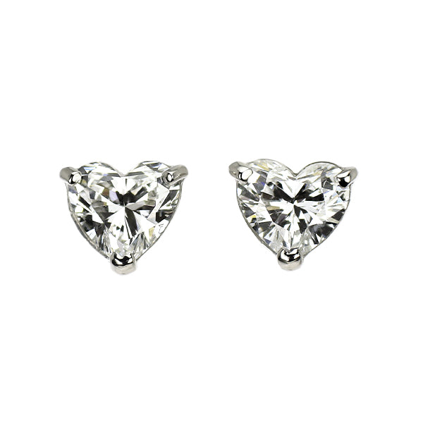 新品 Pt900 ハートシェイプ ダイヤモンド ピアス 1.213ct E/F SI2