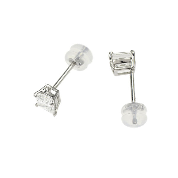 新品 Pt900 プリンセスカット ダイヤモンド ピアス 1.024ct F/G VS1