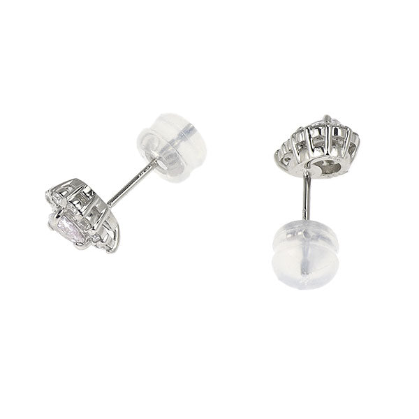 新品 希少 Pt900 ペアシェイプ 天然ピンクパープル ダイヤモンド ピアス 0.215ct LPP SI1-2 D0.20ct