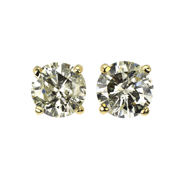 新品 K18YG ダイヤモンド ピアス 5.035ct L/M I1-2 G