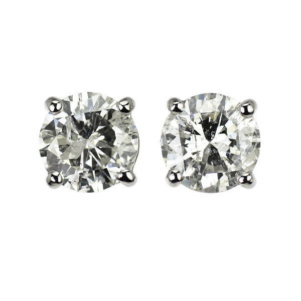 新品 Pt900 片側LDH ダイヤモンド ピアス 3.324ct J I1 G/Fair