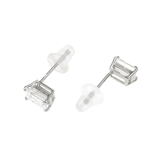新品 Pt900 バケットカット ダイヤモンド ピアス 0.914ct F SI1-2