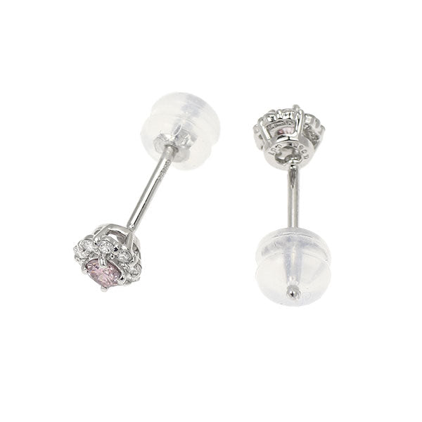 新品 希少 Pt900 天然ピンク ダイヤモンド ピアス 0.154ct FIPP I1 D0.14ct