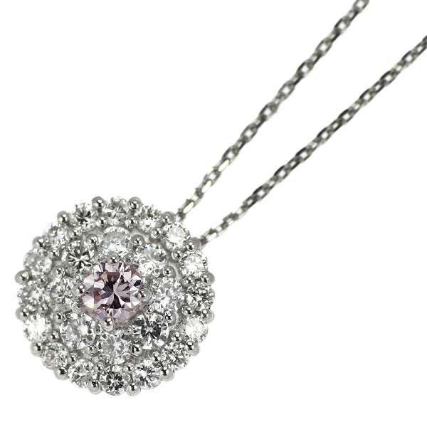 新品 希少  Pt900/ Pt850 天然ピンク ダイヤモンド ペンダントネックレス 0.070ct LPP VS1 D0.28ct