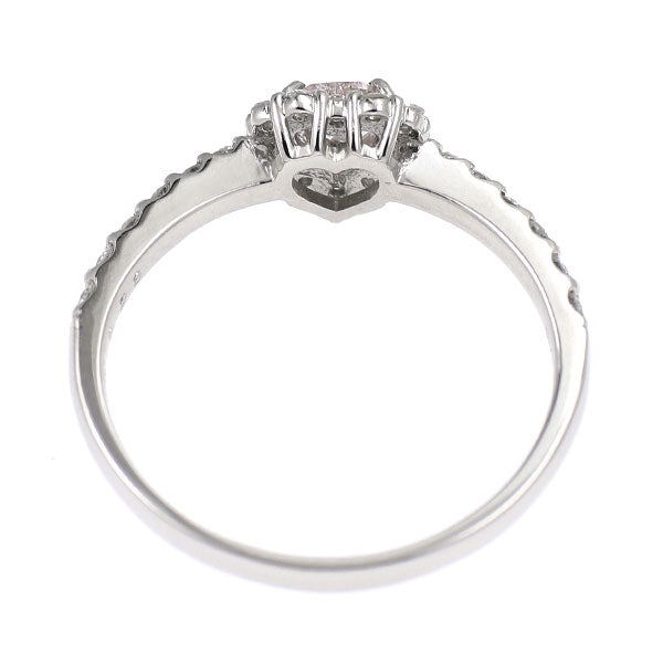 新品 希少  Pt900 ハートシェイプ 天然ピンク ダイヤモンド リング 0.162ct FP SI2 D0.28ct