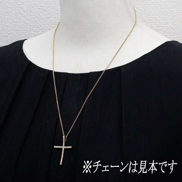 K18YG ダイヤモンド ペンダントトップ 0.50ct クロス