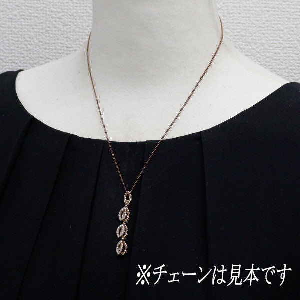 K18PG ダイヤモンド ペンダントトップ 0.50ct 2WAY