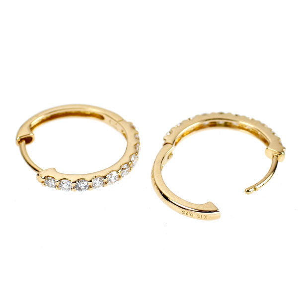 K18YG ダイヤモンド フープ ピアス 0.50ct