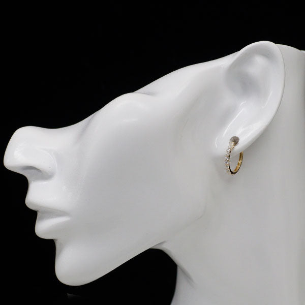 K18YG ダイヤモンド フープ ピアス 0.50ct