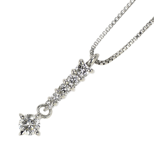 K18WG ダイヤモンド ペンダントネックレス 0.21ct