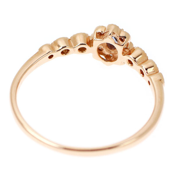 希少 K18PG ベニトアイト ダイヤモンド リング 0.06ct D0.17ct