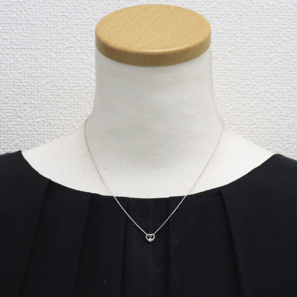 K18WG ダイヤモンド ペンダントネックレス ハート