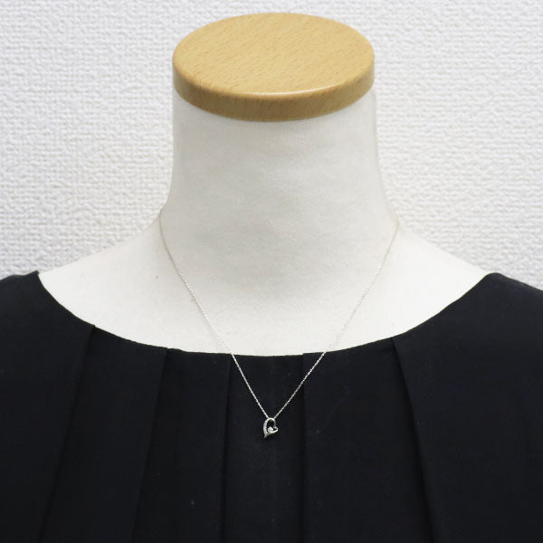 K18WG ダイヤモンド ペンダントネックレス ハート