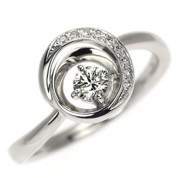 Pt900 ダイヤモンド リング 0.15ct D0.04ct