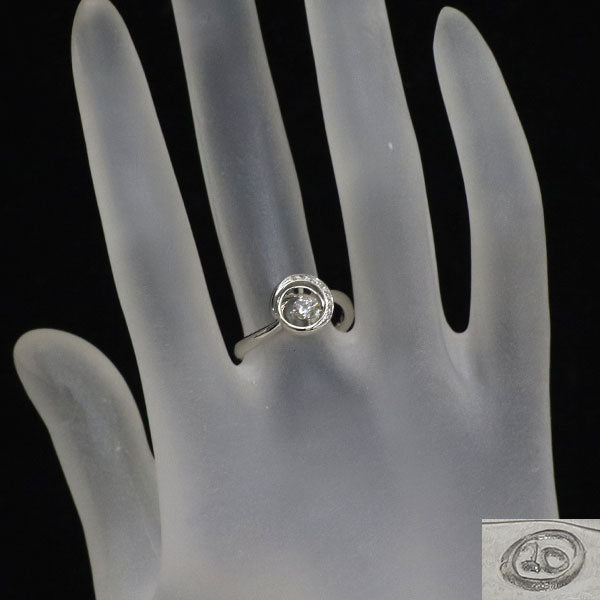 Pt900 ダイヤモンド リング 0.15ct D0.04ct