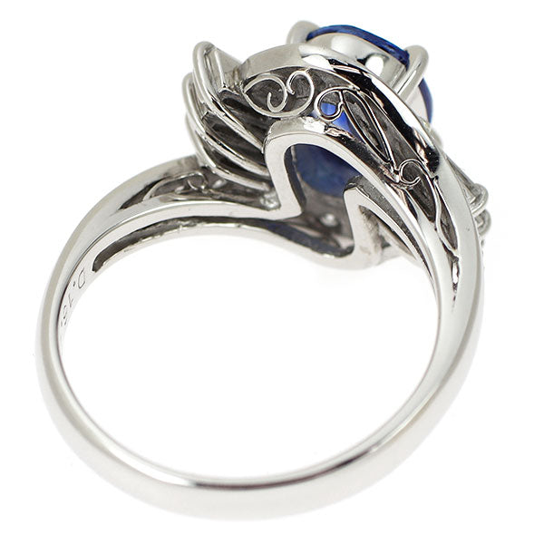 Pt900 サファイア ダイヤモンド リング 1.68ct D0.37ct