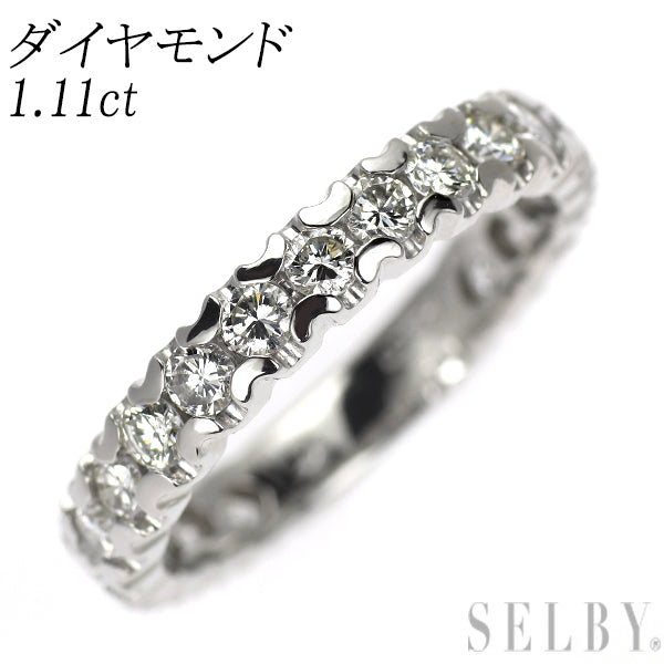 Pt900 ダイヤモンド リング 1.11ct セミエタニティ