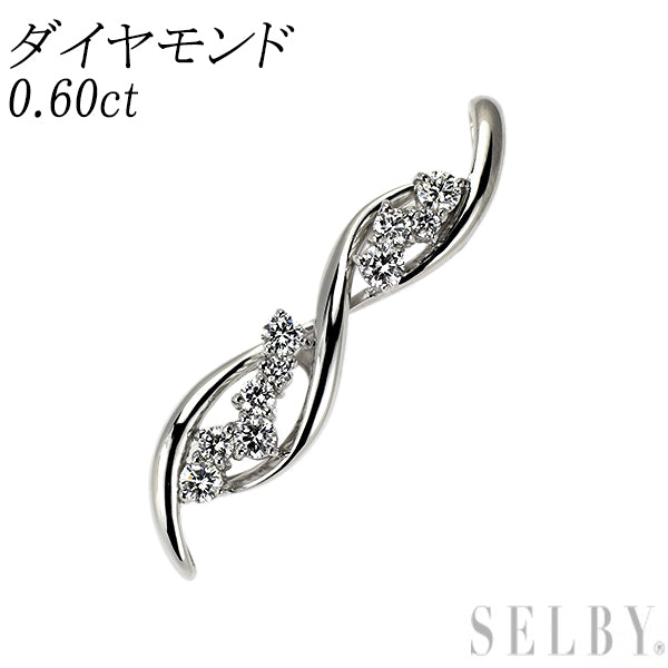 Pt900 ダイヤモンド ペンダントトップ 0.60ct