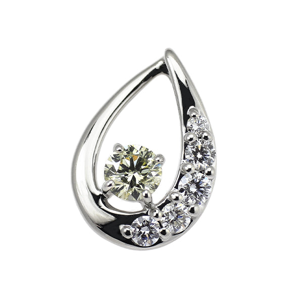Pt900 ダイヤモンド  ペンダントトップ 0.240ct D0.17ct
