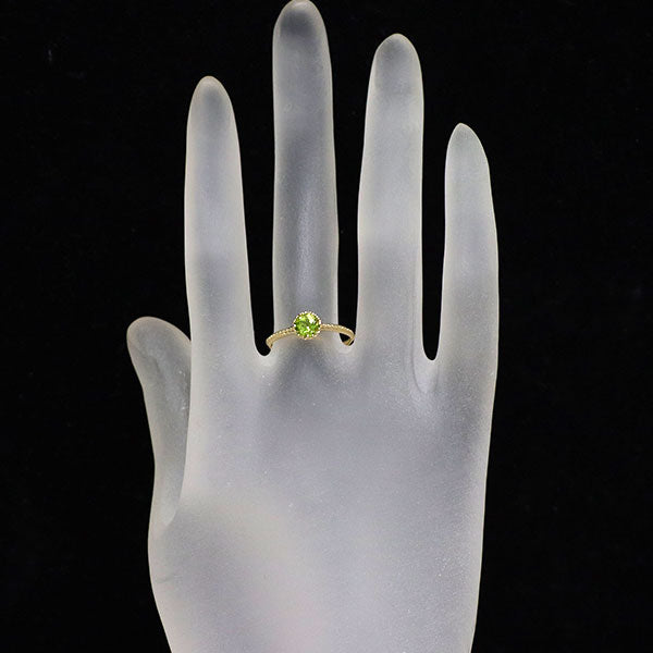 K10YG ペリドット リング