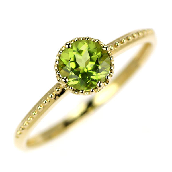 K10YG ペリドット リング