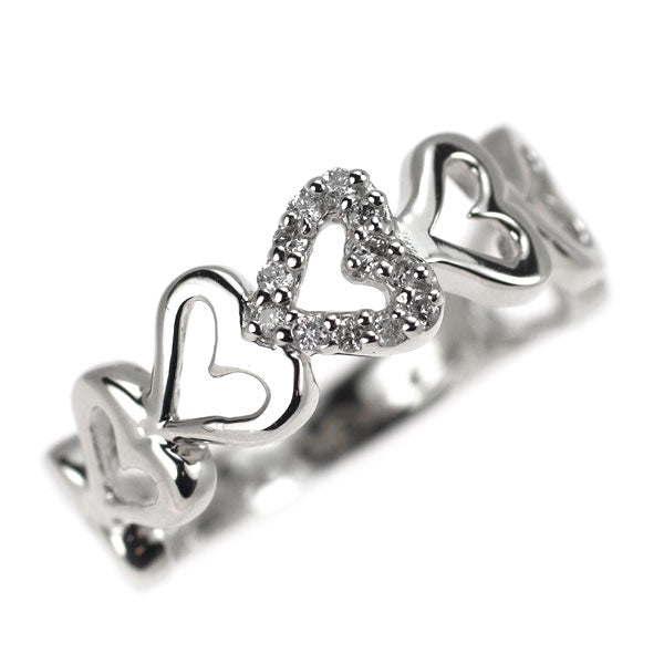 K10WG ダイヤモンド リング ハート ピンキー