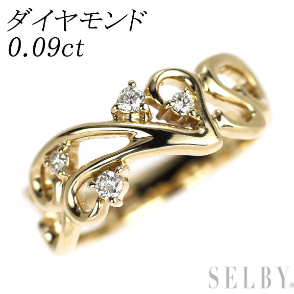 K10YG ダイヤモンド リング 0.09ct — セルビーオンラインストア
