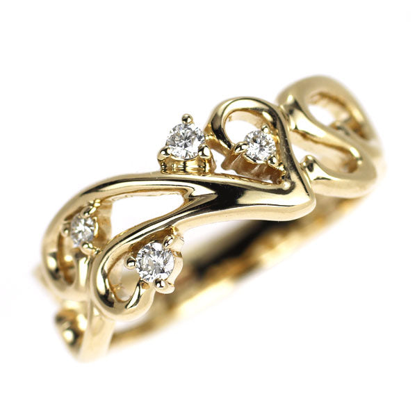 K10YG ダイヤモンド リング 0.09ct — セルビーオンラインストア