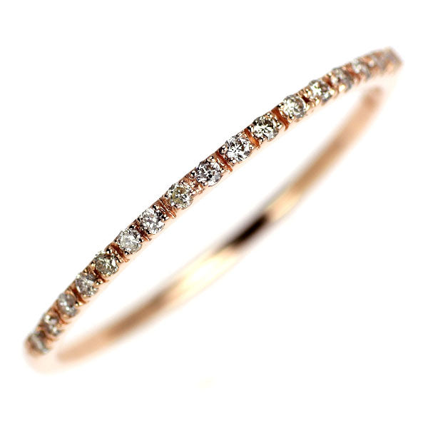組曲 K10PG ダイヤモンド リング 0.09ct ハーフエタニティ — セルビー