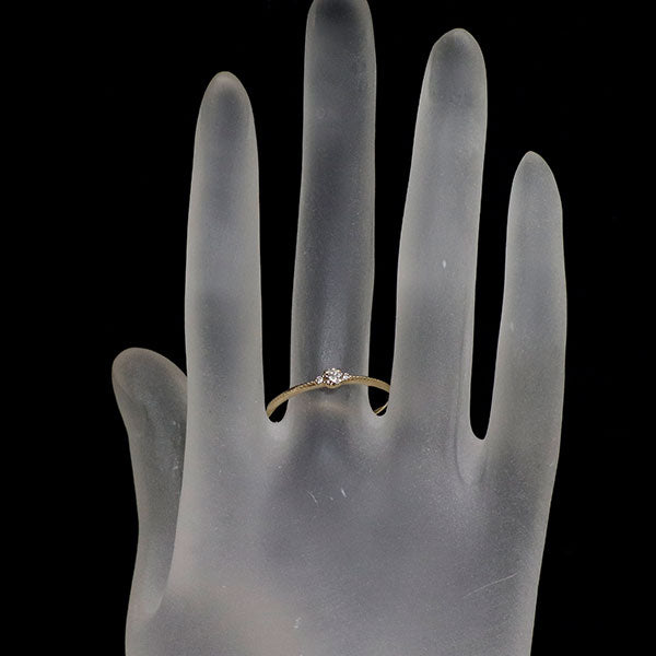 K10YG ダイヤモンド リング 0.10ct