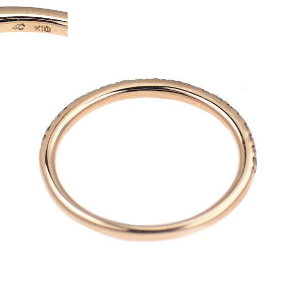 4℃ K10PG ダイヤモンド リング ハーフエタニティ ピンキー