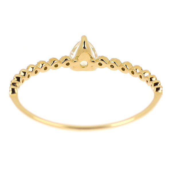 K18YG ムーンストーン ダイヤモンド リング