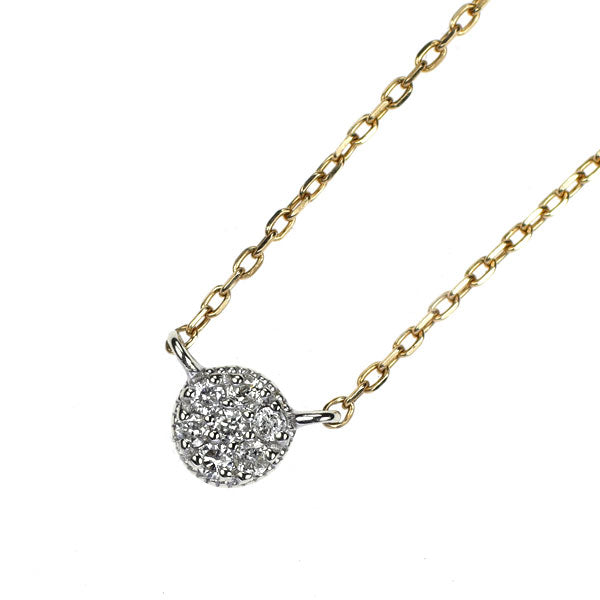 エテ/ete K10YG/WG ダイヤモンド ペンダントネックレス