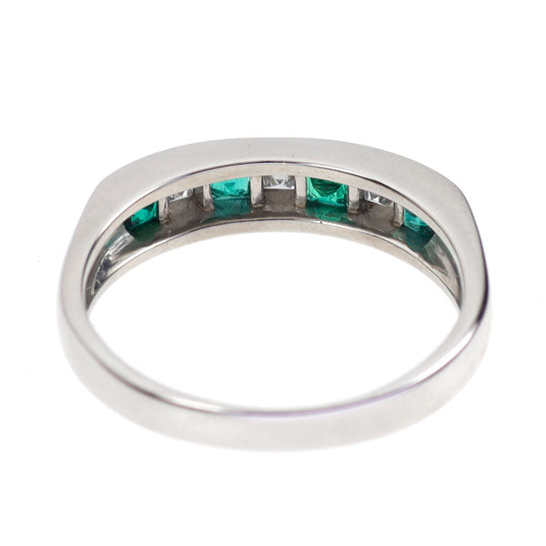 Pt900 エメラルド ダイヤモンド リング 0.49ct D0.31ct