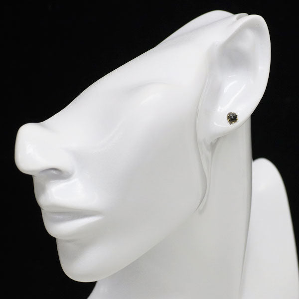 K18YG ローズカット ブラックダイヤモンド ピアス 0.50ct