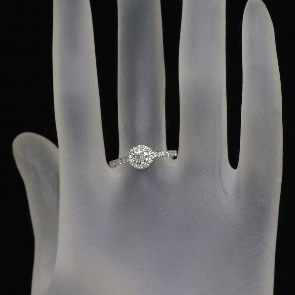 新品 Pt950 サーキュラーブリリアントカット ダイヤモンド リング 0.257ct H VVS2 D0.24ct【エスコレ】