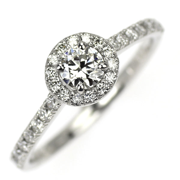新品 Pt950 サーキュラーブリリアントカット ダイヤモンド リング 0.257ct H VVS2 D0.24ct【エスコレ】