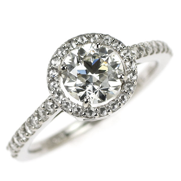 新品 Pt950 サーキュラーブリリアントカット ローズカットダイヤモンド リング 1.042ct I SI2 D0.23ct 【エスコレ】