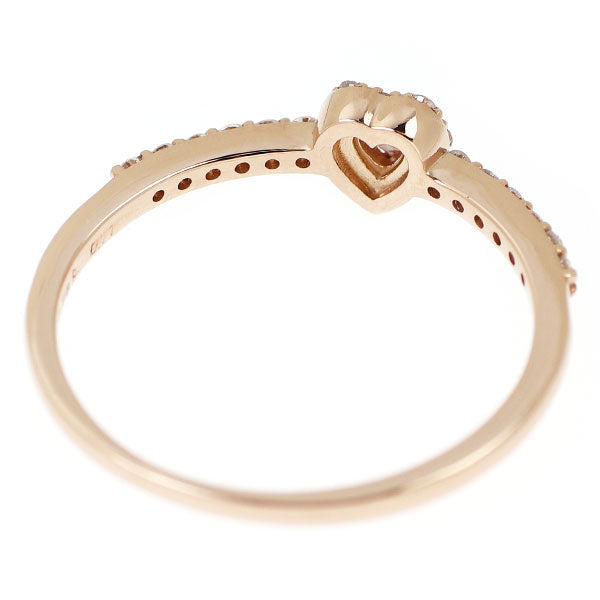 新品 K18PG ハートシェイプ 天然ピンク ダイヤモンド リング 0.069ct FP VS1 D0.11ct【エスコレ】