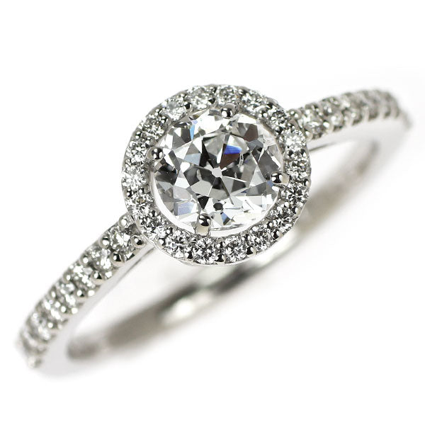 新品 Pt950 サーキュラーブリリアントカットダイヤモンド リング 0.683ct E SI2 D0.27ct【エスコレ】