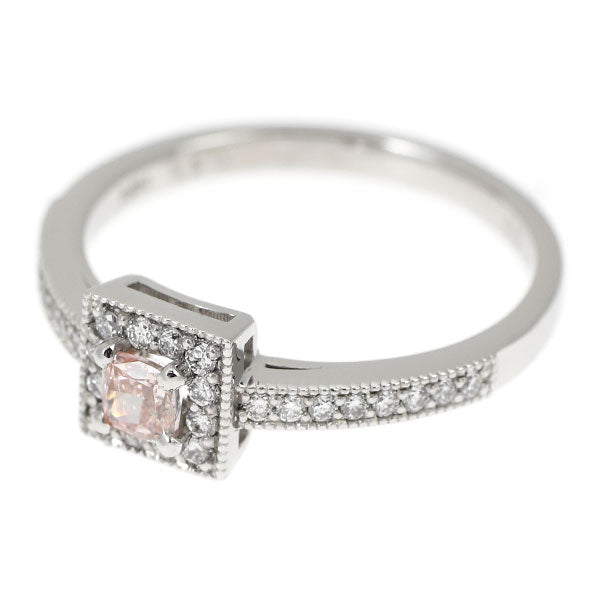 新品 Pt950 天然ピンクダイヤモンド リング 0.217ct FLP SI1 D0.20ct【エスコレ】