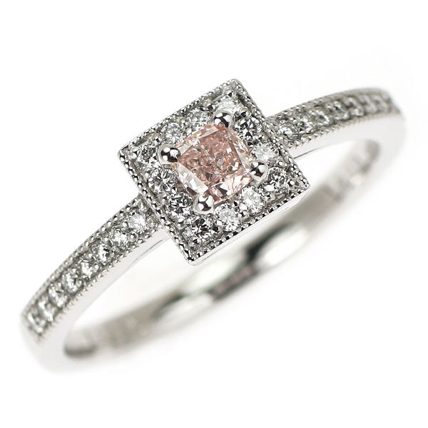 新品 Pt950 天然ピンクダイヤモンド リング 0.217ct FLP SI1 D0.20ct【エスコレ】