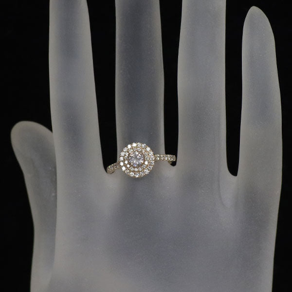 新品 希少 K18PG 天然ピンク ダイヤモンド リング 0.306ct VLPP I1 D0.46ct